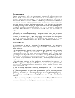 Point estimation Decision theory