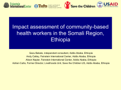 Impact Assessment of community health agents in the Somali