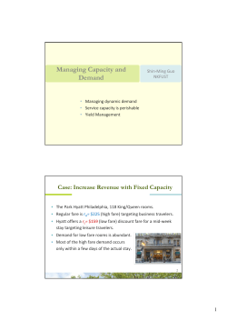 Managing Capacity and Demand
