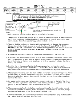 Athletics Field Event Rules and Procedures