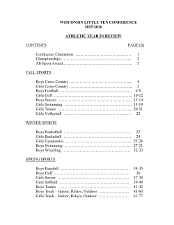 2015-2016 Athletic Year in Review