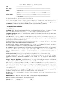 NRR 05 - Professional Player Contract.