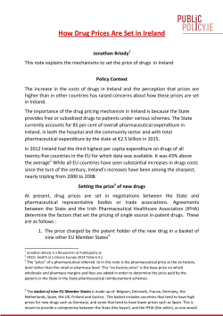 How Drug Prices Are Set in Ireland