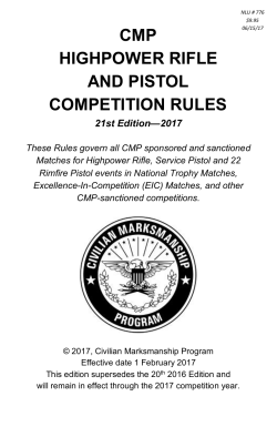 cmp highpower rifle and pistol competition rules