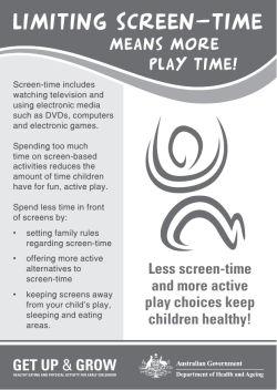 Limiting screen-time means more play time!