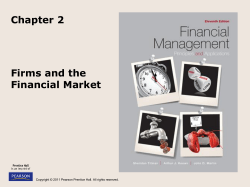 Firms and the Financial Market Chapter 2