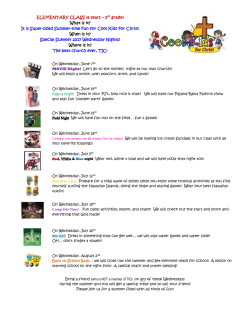 Summertime Fun for Elementary class 2017