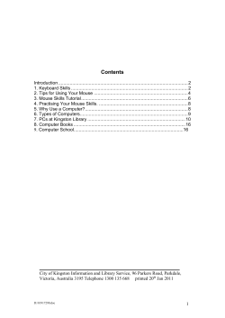 5. Why use a computer? - Kingston City Council