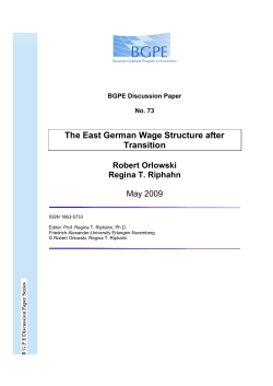 The East German Wage Structure after Transition