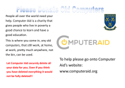 To help please go onto Computer Aid`s website: www.computeraid.org