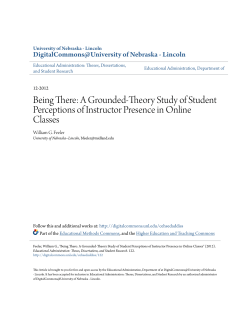 A Grounded-Theory Study of Student Perceptions of Instructor
