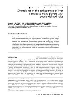 Chemokines in the pathogenesis of liver disease: so many players