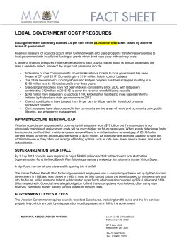 Cost pressures fact sheet 2016