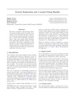 Generic Exploration and K-armed Voting Bandits