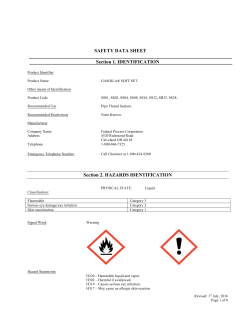SAFETY DATA SHEET Section 1