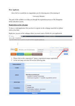 3 2 1 - ME-GTK - Miskolci Egyetem