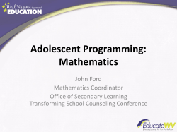 Adolescent Programming (Math and ELA)