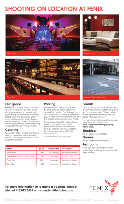 Our Space Catering Parking Permits Electrical Phones Restrooms