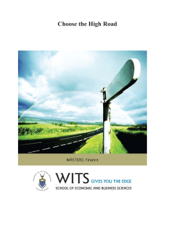 Choose the High Road