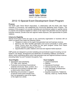 Special Event Grand Funding