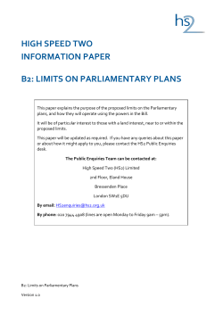 high speed two information paper b2: limits on parliamentary plans