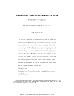 Capital Market Equilibrium with Competition among