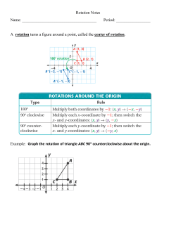Rotation Notes