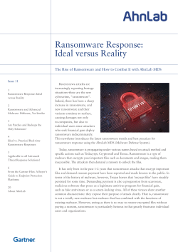 Ransomware Response: Ideal versus Reality