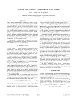 Computationally Efficient Regularized Acoustic Imaging
