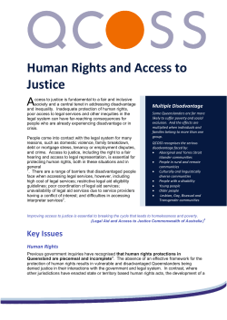 Human Rights and Access to Justice