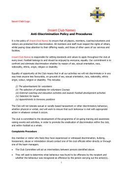Anti-Discrimination Template