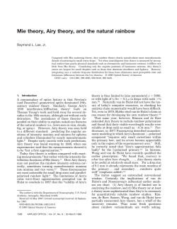 Mie theory, Airy theory, and the natural rainbow