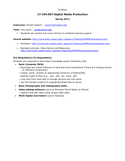 Digital Media Production Syllabus