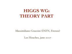 HIGGS WG: THEORY PART