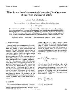 Third letters in codons counterbalance the (G + C)