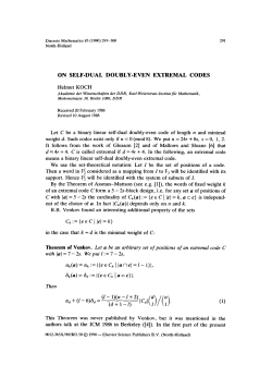 ON SELF-DUAL DOUBLY-EVEN EXTREMAL