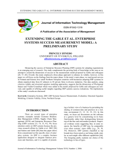 extending the gable et al. enterprise systems success measurement