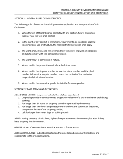 Chapter Two Rules of Construction and Definitions