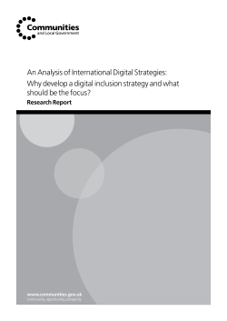 An Analysis of International Digital Strategies: Why develop a