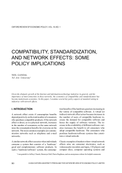 compatibility, standardization, and network effects