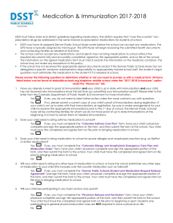 Medication and Immunization Information