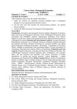 Managerial Economics