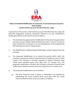 seven hundred seven (707) days - Electricity Regulatory Authority