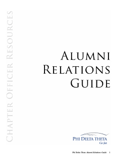 Phi Delta Theta Alumni Relations Guide 1
