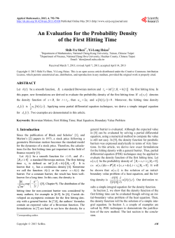 An Evaluation for the Probability Density of the First Hitting Time