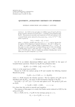 QUOTIENT p-SCHATTEN METRICS ON SPHERES 1