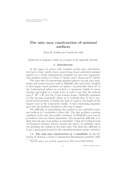 The min–max construction of minimal surfaces