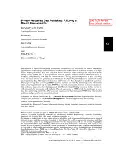 Privacy-preserving data publishing