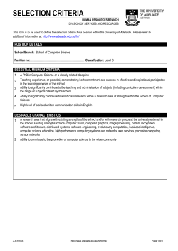 selection criteria
