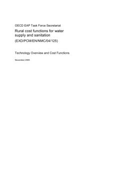 Rural cost functions for water supply and sanitation
